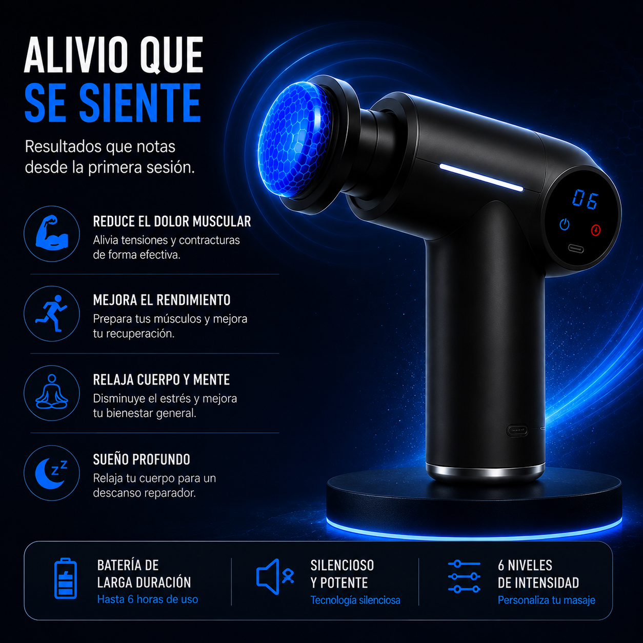 PISTOLA DE MASAJES FRIO / CALOR