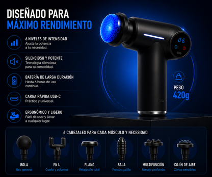 PISTOLA DE MASAJES FRIO / CALOR