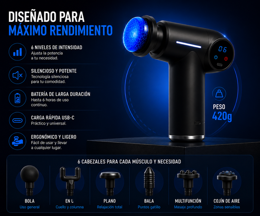 PISTOLA DE MASAJES FRIO / CALOR